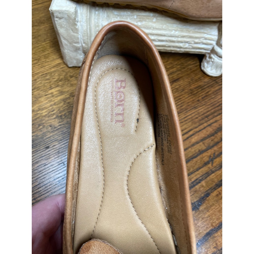 Axona Driving Moccasins Loafers Cuero Tan Leather Shoes Women Size 8M NWOB - Picture 2 of 10